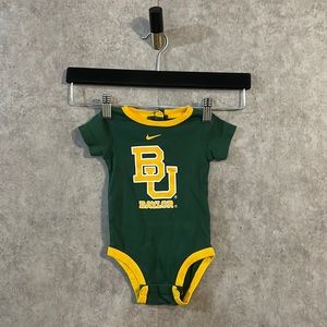 Baylor University Nike Baby Onesie Bodysuit Short Sleeve Green Gold